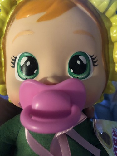 10" Cry Babies Tiny Cuddles Plush Doll Sophia Happy Flower Sunflower New - Picture 5 of 7