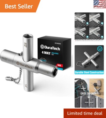 Versatile 4-Way Sillcock Key: Easy Emergency Access, 1-Pack for Home & Auto