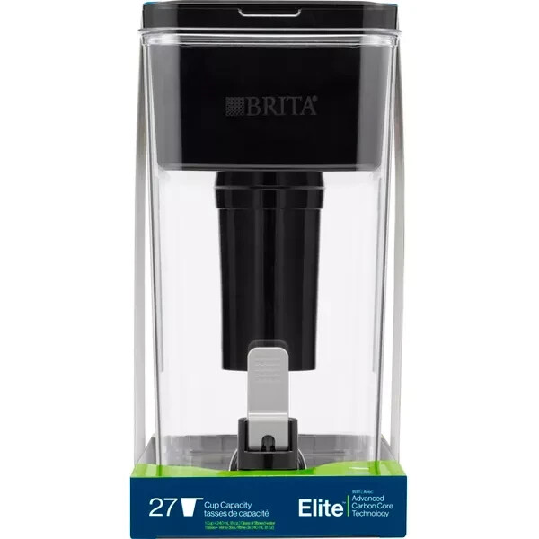 Brita Ultramax Polystyrene 27Cup Black Water Filter Dispenser,with
