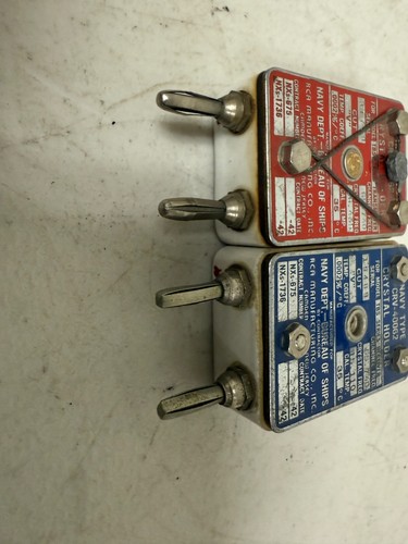 Lot 2 Navy Type Quartz Crystal CRV-40062 RCA | Antique Q2-92 | As Pictured - Picture 5 of 9