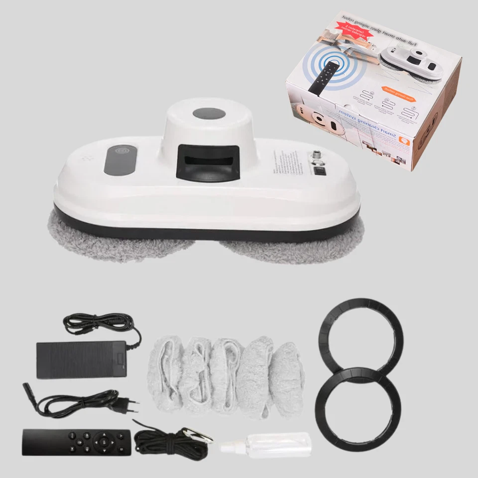 Susliving Robot Window Cleaner Robotic Intelligent Glass Cleaning Corded Bot