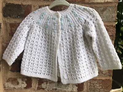 hand knitted baby matinee jackets