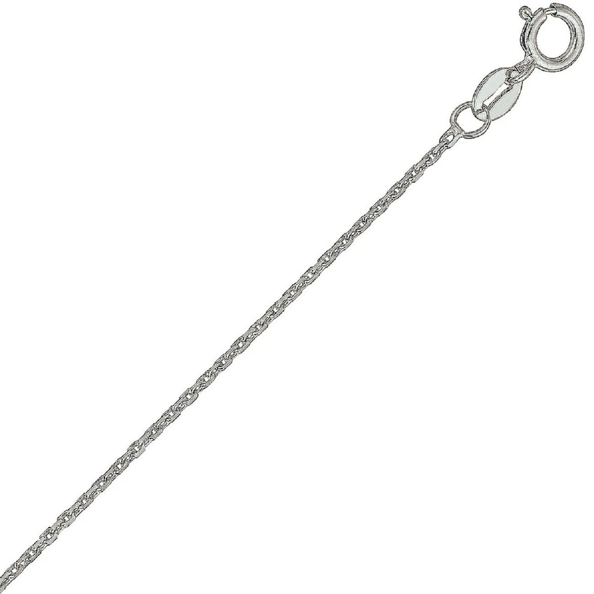 14K Solid White Gold Baby Chain Children s Necklace 13