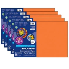 Orange Tru Ray Construction Paper 12x18 Heavyweight 250 Sheets Acid Free