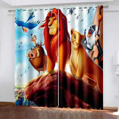Schlafzimmer Cartoon Vorhänge 11 Lion King Simba Verdunklung Vorhang UV-Schutz
