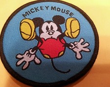 MICKEY Mouse falling iron on patch mint never used 2.5" x 2.5"
