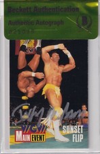 Johnny B. Badd Signed 1995 WCW Cardz Main Event Rookie Card #61 BAS COA RC WWE