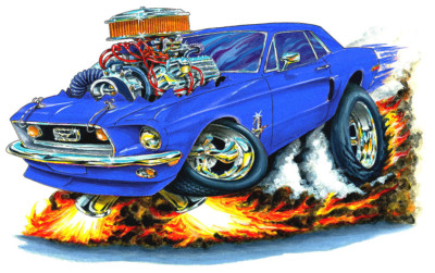 1967 1968 Ford Mustang Muscle Car Art Print NEW | eBay