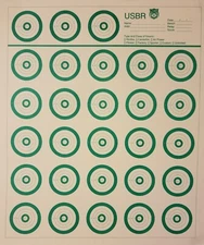 USBR Official Targets (United States Bench Rest) 50 Yard, Green, 16" x 14"