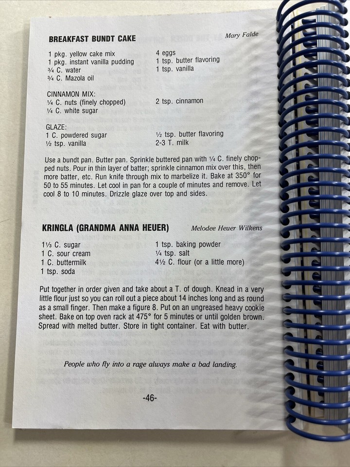 Hawarden Iowa IA Ethnic cookbook mold Jello salad BBQ Tavern sandwich