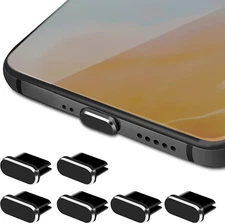 USB C Metal Anti Dust Plugs, 6 Pcs Type C Dust Covers Aluminum Alloy Phone Dust