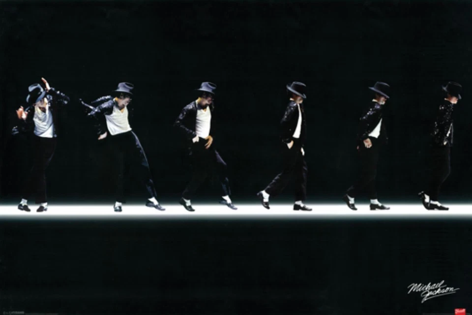 Póster fotográfico de Michael Jackson Moonwalk 24x36, decoración del hogar Rey del Pop Foto 3 de 4