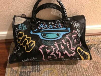 バッグ BALENCIAGA classic mini CITY GRAFFITI Balenciaga Mini City Graffiti Bag - Luxe Du Jour