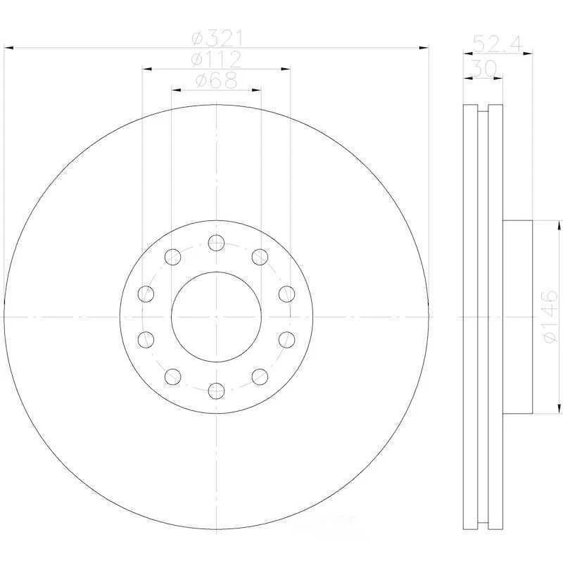 Hella Pagid - Alto carbono y totalmente recubierto para Audi A6 Quattro S6 HE 2000-2003 Foto 2 de 4