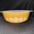 Vintage PYREX Butterfly Gold 471-B 500ml Round Casserole Baking Dish USA No Lid