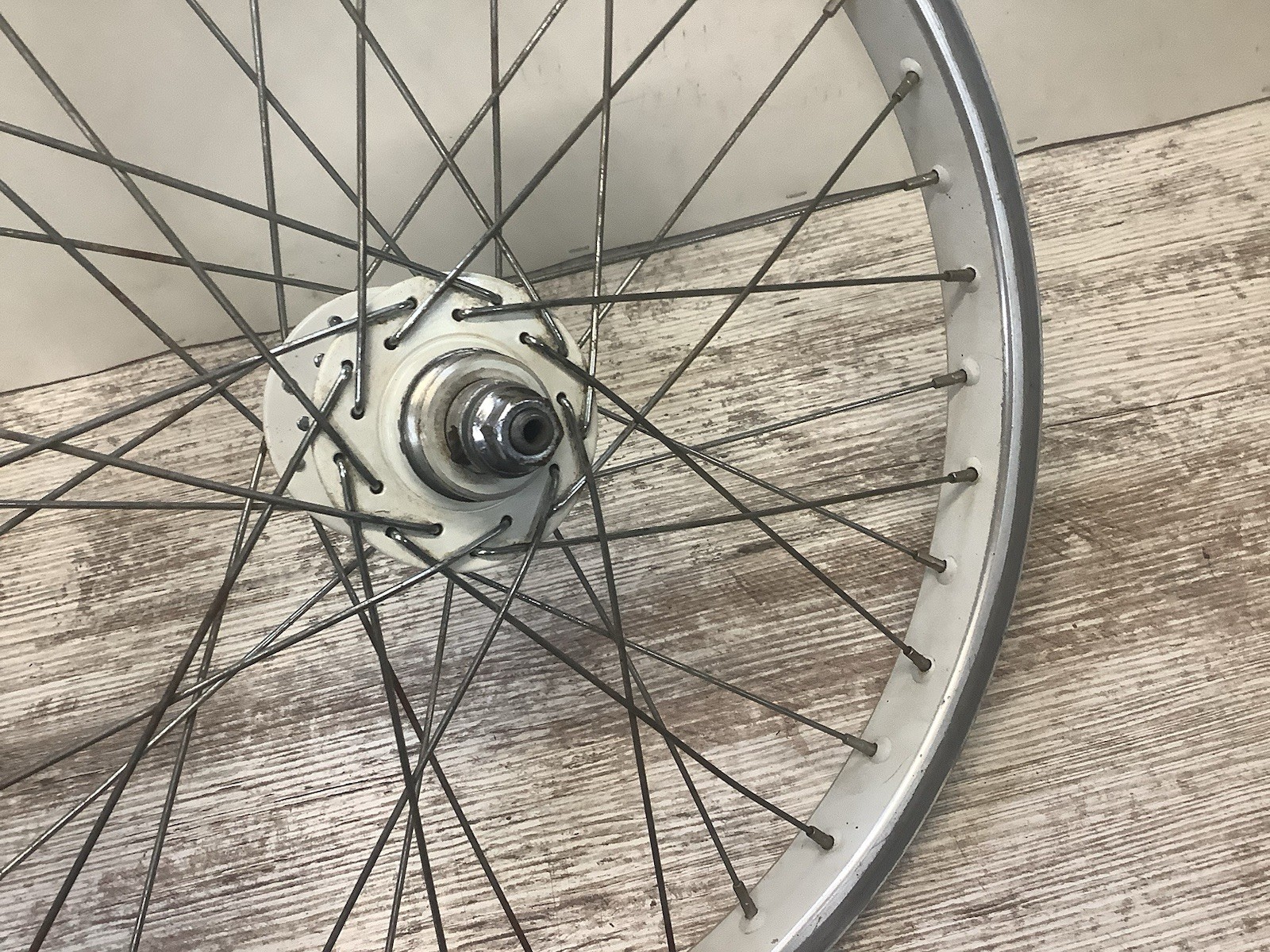 Old School Bmx Gt Super lace Wheelset Ukai Hoops Original Paint,Decals 36 Spoke