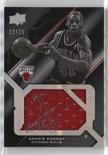2008-09 UD Black Signed Jersey Pieces Legend 12/25 Dennis Rodman Auto HOF 7m4