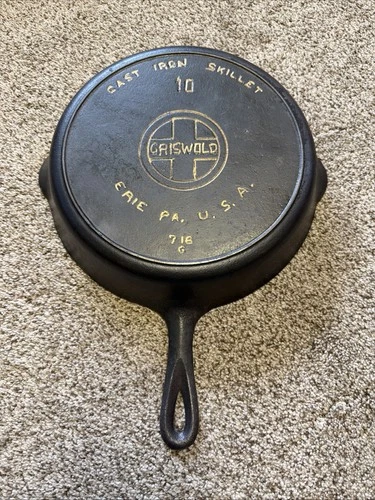 #10 Griswold large block logo skillet with heat ring