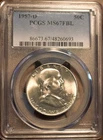 1957-D 50c Franklin Half Dollar PCGS MS67 FBL