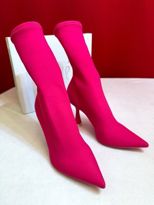 EU 39 US 8.5  Made In Italy Ovye Christina Lucchi Sock Ankle Women Boots Pink