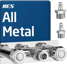 KES All Metal RV Exterior Shower Faucet with 18/8 Quick Connectors, 4 inch Leak