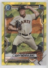 2021 Bowman Chrome Draft Sapphire Edition Yellow 6/99 Matt Mikulski 0qc1