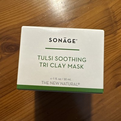 SONAGE TULSI SOOTHING TRI CLAY MASK  1 fl oz 30ml  Full Size FRESH SEALED