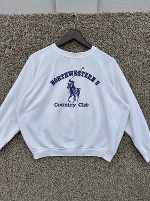 Vtg 80s Northwestern University Country Club Sweater Size S/M