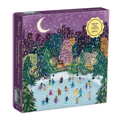 Merry Moonlight Skaters 500 Piece Foil Puzzle | Spiel | Englisch | 2022