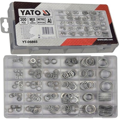YATO ALU DICHTRING SATZ 300-teilig DICHTUNGSRING O-RING ÖLABLAß ALU-RING SET