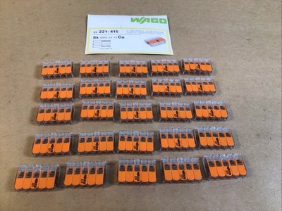 WAGO 221-415  Lever Cable Connectors 25 Pieces NEW OUT OF BOX