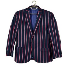 Samuel Windsor Cambridge Boating Blazer in Striped Regatta 44R cotton blend