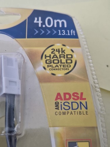 Telefon stacjonarny Kabel Przewód Modem Wtyczka faksu BT Gniazdo 4M - Zdjęcie 3 z 6