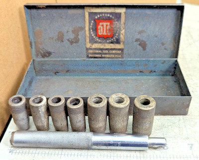 OTC Owatonna Tool #813 Gasket Cutting Driver Set W/ Metal Box Made in USA [B6BA]