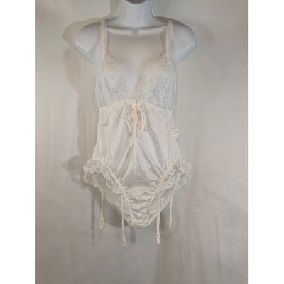Vintage 1970's Nan Flower Bridal Lingerie 4 piece set Size L NEW! Never worn CC