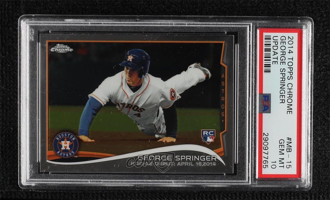 2014 Topps Chrome Update Mega Box George Springer #MB-15 PSA 10 GEM MT 16in