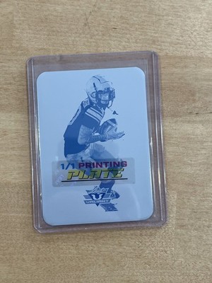 Lajohntay Wester 2025 Leaf Eclectic Signature Series Football 1/1 Printing Plate