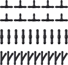 Windshield Wipers Hose Connector, 30Pcs 2-Way + 3-Way I/T/Y 3 Type Water Wash...