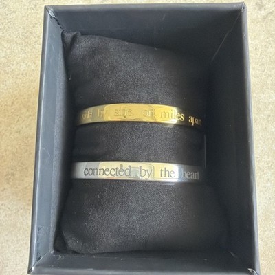 Rustic Cuff Bracelet  Duo Set, 1 Gold, 1 Silver- Brand New In Box-