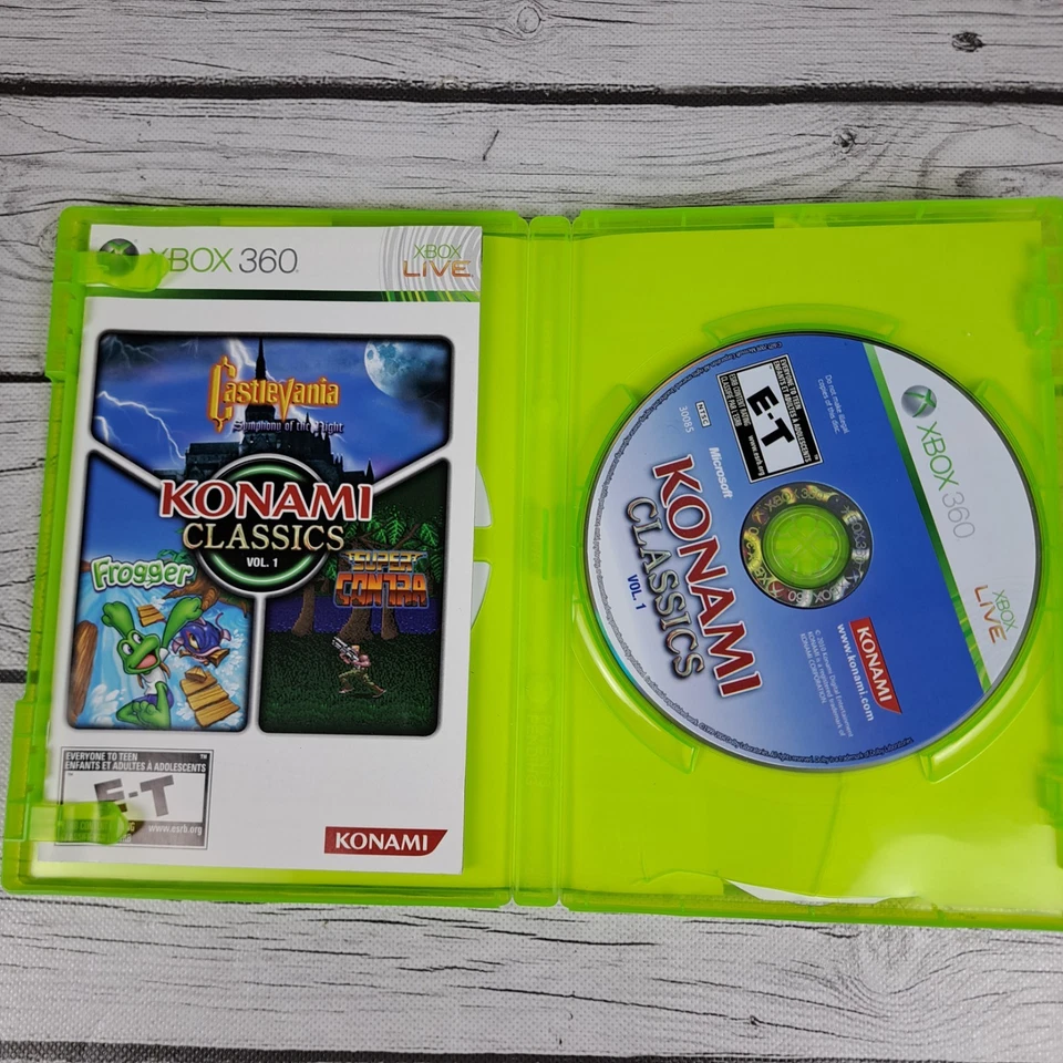 Konami Classics: Vol. 1 Microsoft Xbox 360, 2009 Complete CIB Tested & Working - Image 3 of 4