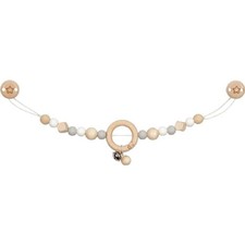 Goki 65247 Stroller chain grey stars Baby Pendants, Multicoloured