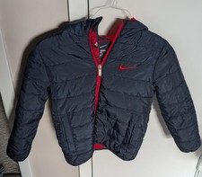 Nike Kids Two Toned Puffer Hooded Zip Up Jacket Size 4/6YRS