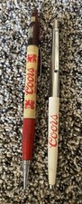 Vintage Lot 2 Coors Beer bottle Promotional Pens Ballpoint Advertising USA
