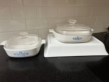 Vintage Corning ware blue cornflower casseroles