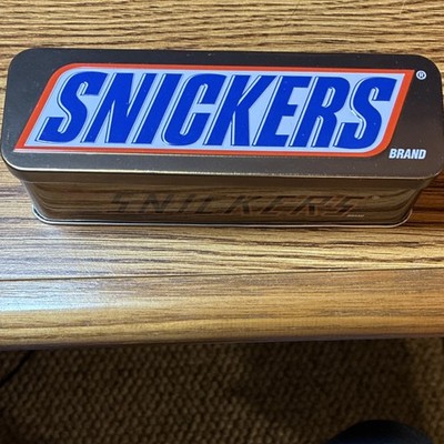 Snickers Collectible Advertising Tin Brown Blue Red White Vintage Display Decor