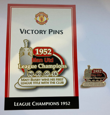 Manchester United 1952 Matt Busby League Title Danbury Mint Enamel Pin Badge