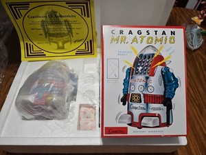Mr Atomic Tin Toy Robot Repro New In Box 1993 #86  Of 500 lowest number on ebay.