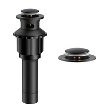 Bathroom Sink Drain with Overflow, Pop Up Drain Assembly with Detachable Bask...