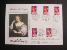 FDC GRANDE ENVELOPPE 1er JOUR 1996 - MADAME DE SEVIGNE - PARIS  VITRE  GRIGNAN