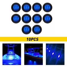 10x Mini 3/4" Mini Clearance Round LED Side Marker Truck Trailer Bullet Light Bl